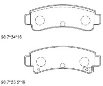 Комплект тормозных колодок ASIMCO KD1784