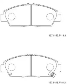 Комплект тормозных колодок ASIMCO KD1793