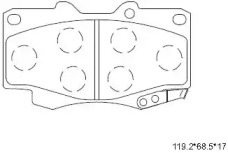 Комплект тормозных колодок ASIMCO KD2205