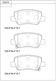 Комплект тормозных колодок ASIMCO KD2515