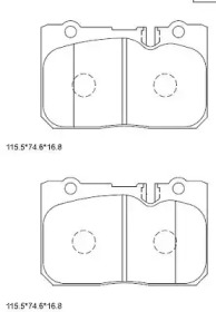 Комплект тормозных колодок ASIMCO KD2708