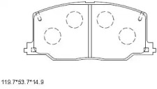 Комплект тормозных колодок ASIMCO KD2723