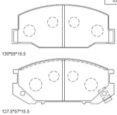 Комплект тормозных колодок ASIMCO KD2738