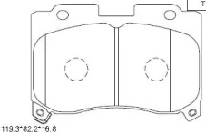 Комплект тормозных колодок ASIMCO KD2762