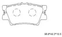 Комплект тормозных колодок ASIMCO KD2772