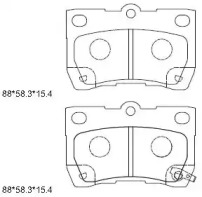 Комплект тормозных колодок ASIMCO KD2782