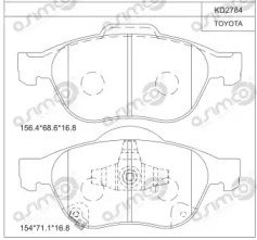 Комплект тормозных колодок ASIMCO KD2784