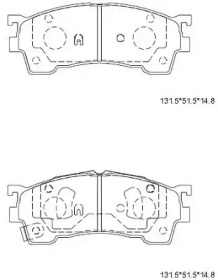 Комплект тормозных колодок ASIMCO KD3601W