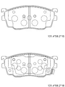 Комплект тормозных колодок ASIMCO KD3724