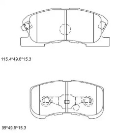 Комплект тормозных колодок ASIMCO KD3727