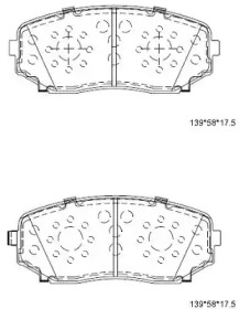 Комплект тормозных колодок ASIMCO KD3740