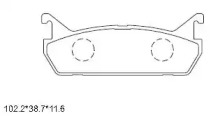 Комплект тормозных колодок ASIMCO KD3746