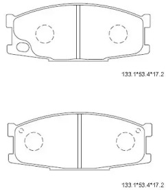 Комплект тормозных колодок ASIMCO KD4348