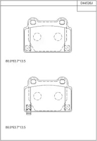 Комплект тормозных колодок ASIMCO KD44520