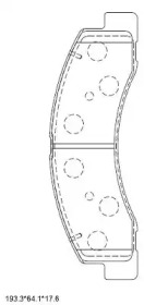 Комплект тормозных колодок ASIMCO KD6322