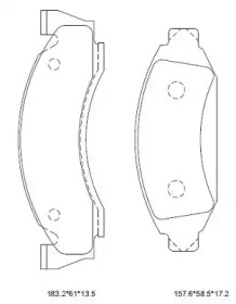 Комплект тормозных колодок ASIMCO KD6325