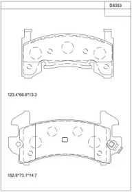 Комплект тормозных колодок ASIMCO KD6353