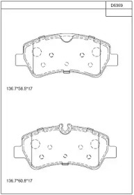 Комплект тормозных колодок ASIMCO KD6369
