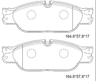 Комплект тормозных колодок ASIMCO KD6519