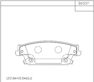 Комплект тормозных колодок ASIMCO KD6537