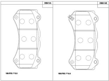 Комплект тормозных колодок ASIMCO KD66414