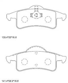 Комплект тормозных колодок ASIMCO KD6726