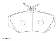 Комплект тормозных колодок ASIMCO KD6729