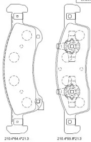 Комплект тормозных колодок ASIMCO KD6746