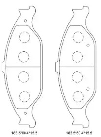 Комплект тормозных колодок ASIMCO KD6748