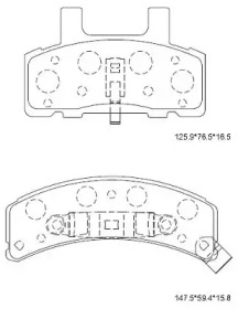 Комплект тормозных колодок ASIMCO KD6760