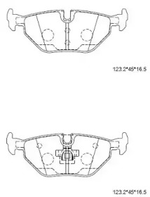 Комплект тормозных колодок ASIMCO KD6793