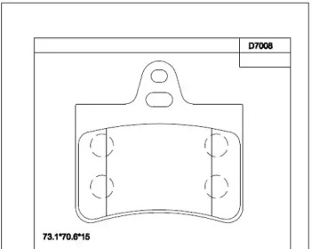 Комплект тормозных колодок ASIMCO KD7008