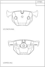 Комплект тормозных колодок ASIMCO KD7026