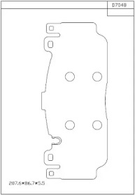 Комплект тормозных колодок ASIMCO KD7048