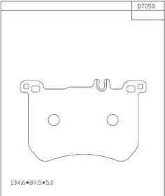 Комплект тормозных колодок ASIMCO KD7050