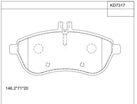 Комплект тормозных колодок ASIMCO KD7317