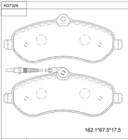 Комплект тормозных колодок ASIMCO KD7329