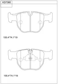 Комплект тормозных колодок ASIMCO KD7360