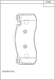 Комплект тормозных колодок ASIMCO KD7399