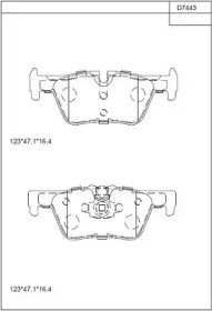 Комплект тормозных колодок ASIMCO KD7443