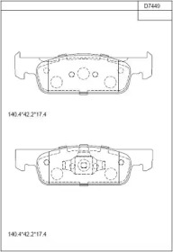 Комплект тормозных колодок ASIMCO KD7449