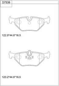 Комплект тормозных колодок ASIMCO KD7538