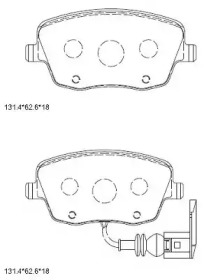 Комплект тормозных колодок ASIMCO KD7551