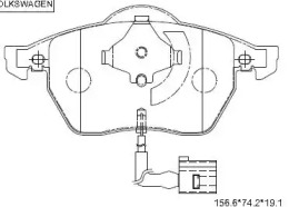 Комплект тормозных колодок ASIMCO KD7564