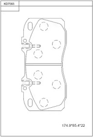 Комплект тормозных колодок ASIMCO KD7565