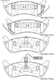 Комплект тормозных колодок ASIMCO KD7572