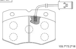 Комплект тормозных колодок ASIMCO KD7612