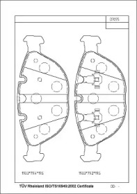 Комплект тормозных колодок ASIMCO KD77216