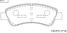 Комплект тормозных колодок ASIMCO KD7734