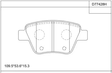 Комплект тормозных колодок ASIMCO KD77428H